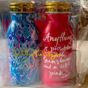 New With Tags Lilly Pulitzer 2 Stainless Steel Bottles